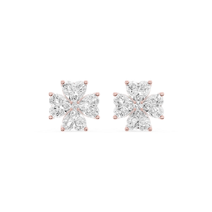 1 ctw Heart Lab Grown Diamond Lucky Heart Stud Earrings