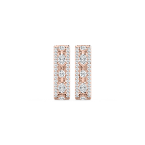 2 ⅝ ctw Oval and Round Lab Grown Diamond Framed Hoop Earrings