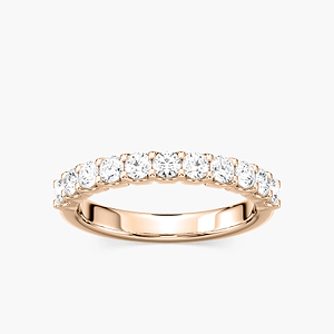 Angelina Round Lab Grown Diamond Eleven Stone Shared Prong Anniversary Band
