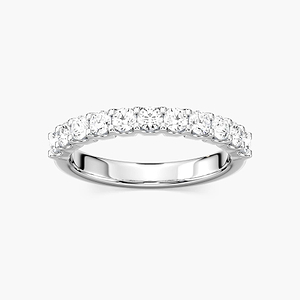 Angelina Round Lab Grown Diamond Eleven Stone Shared Prong Anniversary Band