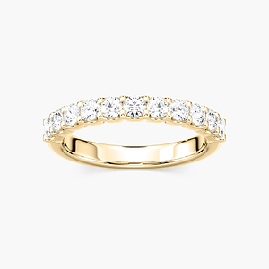 Angelina Round Lab Grown Diamond Eleven Stone Shared Prong Anniversary Band