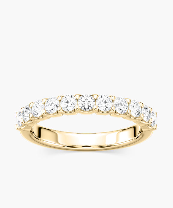 11 Stone Lab Grown Diamond Ring in Yellow Gold | Miadonna