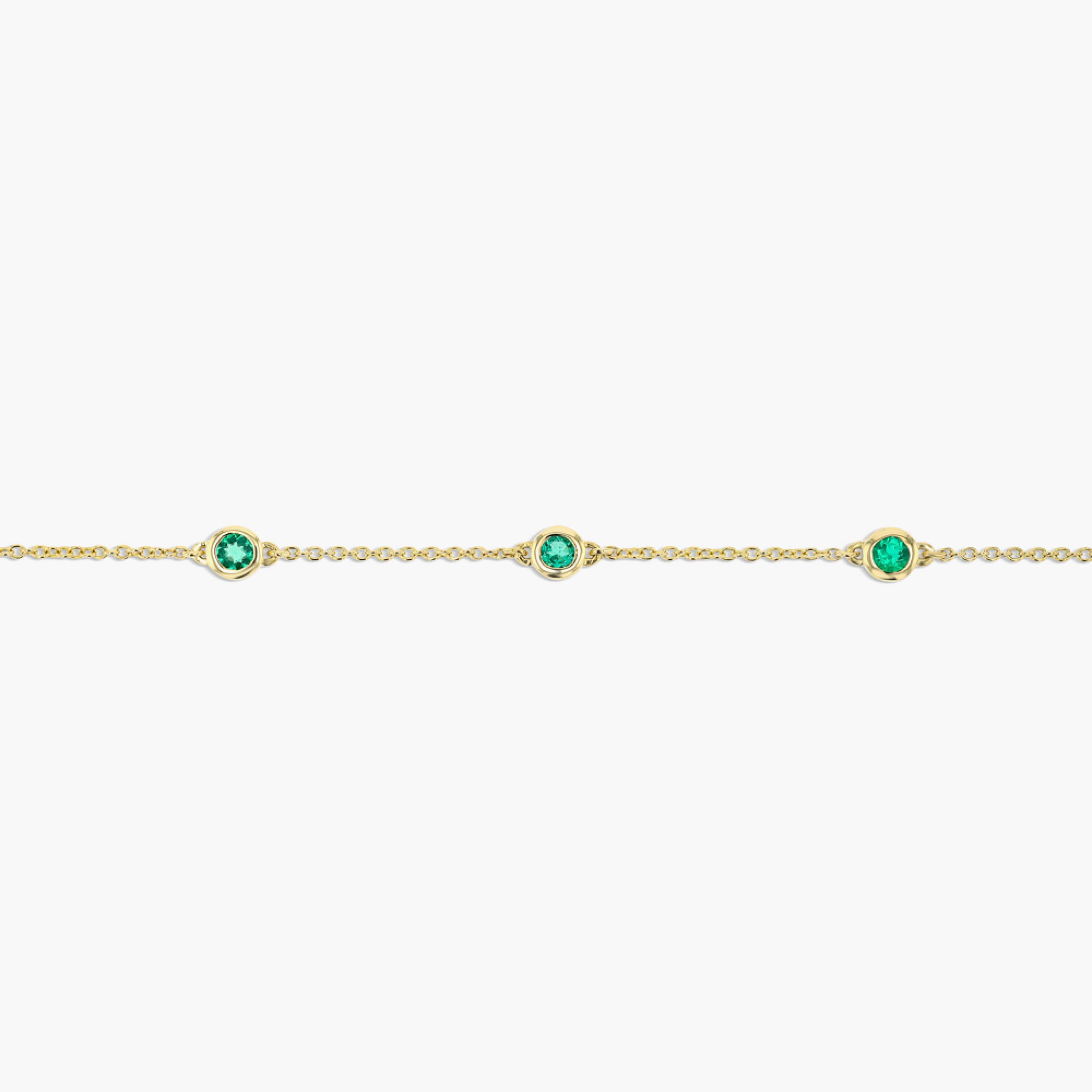 Lab Created Gemstone Station Bracelet