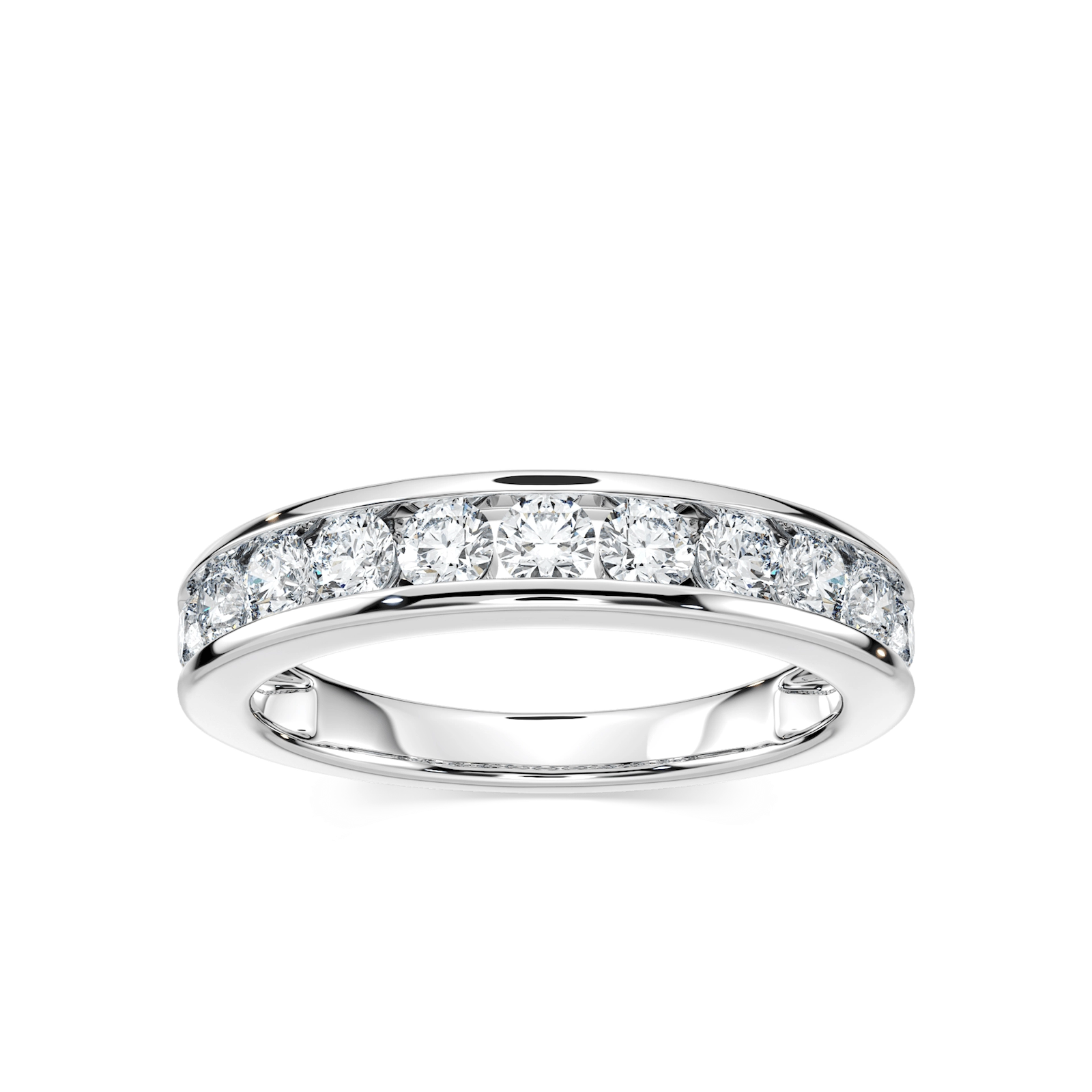 Jace Round Lab Grown Diamond Channel Set Anniversary Band