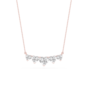 2 ½ ctw Heart Lab Grown Diamond Five Stone Necklace - 18 Inches