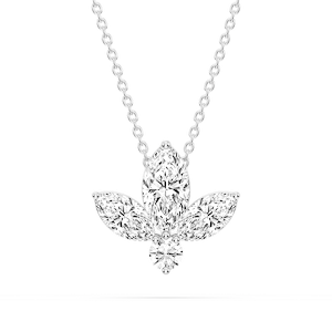 2 ¹⁄₆ ctw Marquise and Round Lab Grown Diamond Flower Pendant - 16 to 18 Inches