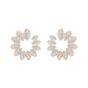 2 ²⁄₃ ctw Marquise Lab Grown Diamond Front to Back Hoop Earrings