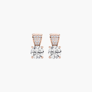 2 ¹⁄₈ ctw Round Lab Grown Diamond Drop Stud Earrings