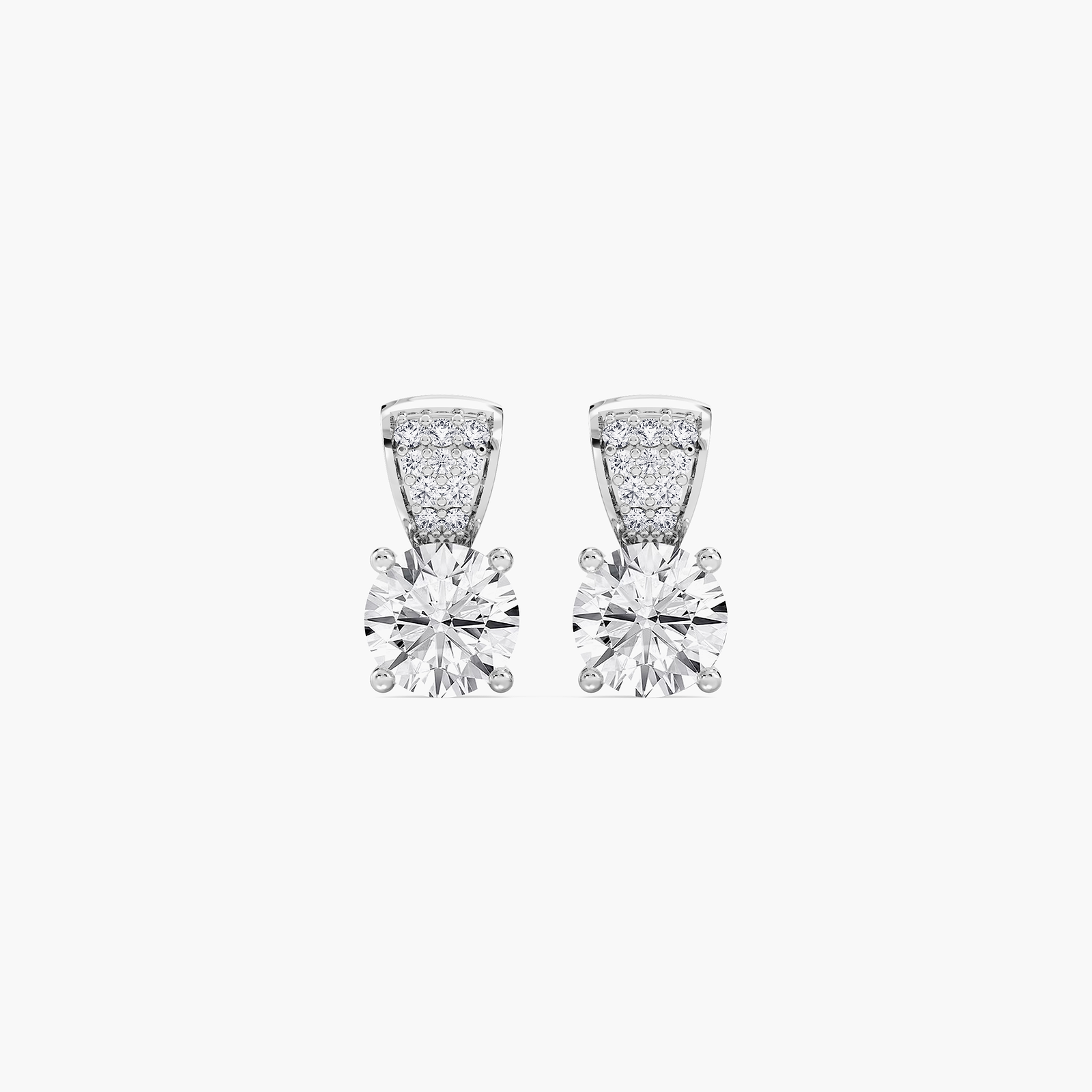 2 ¹⁄₈ ctw Round Lab Grown Diamond Drop Stud Earrings