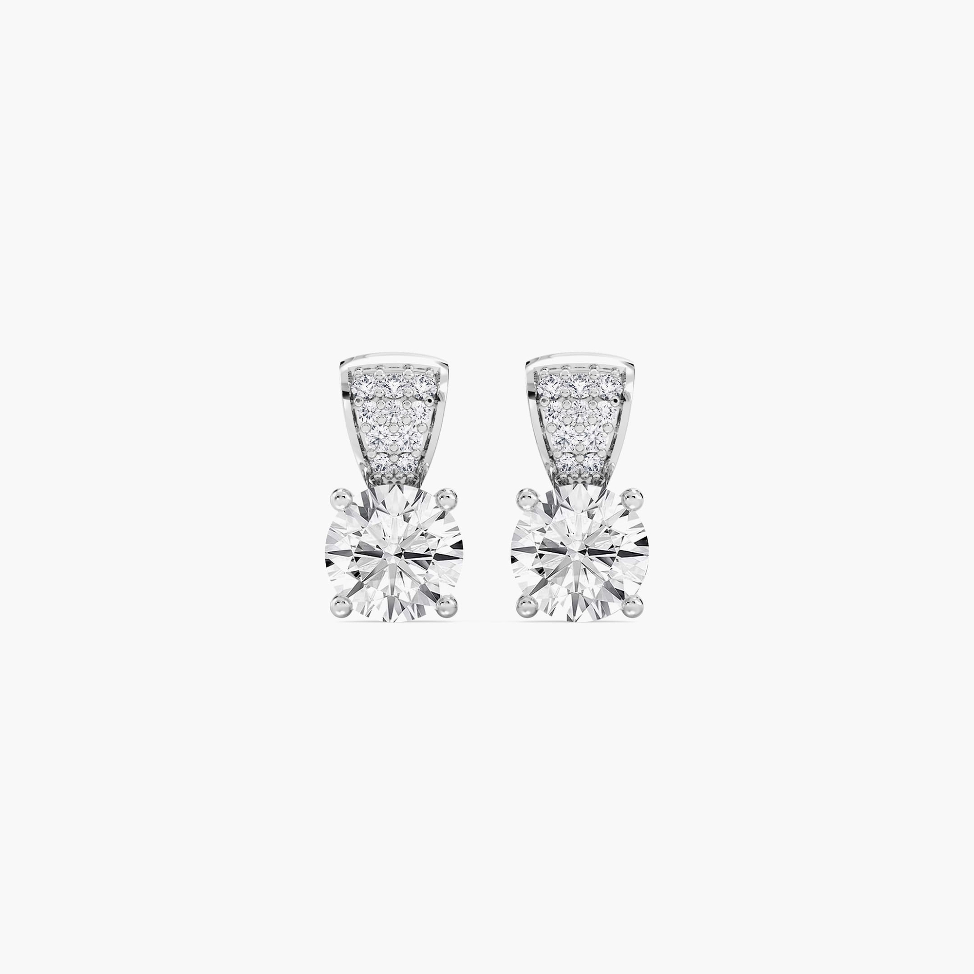 2 ¹⁄₈ ctw Round Lab Grown Diamond Drop Stud Earrings