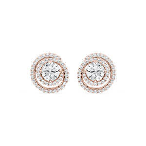 2 ⅞ ctw Round Lab Grown Diamond Swirl Stud Earrings