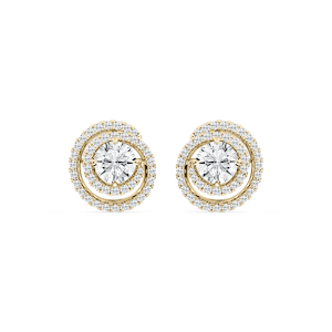 2 ⅞ ctw Round Lab Grown Diamond Swirl Stud Earrings