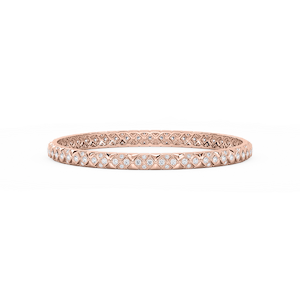 2 ½ ctw Round Lab Grown Diamond Textured Mosaic Bangle Bracelet  - 7.25 Inches