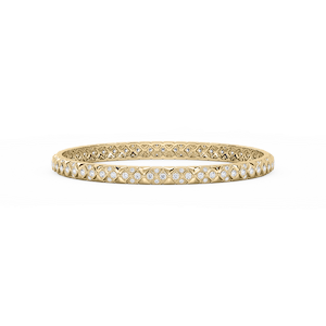 2 ½ ctw Round Lab Grown Diamond Textured Mosaic Bangle Bracelet  - 7.25 Inches
