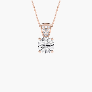 2 ¹⁄₁₀ ctw Round Lab Grown Diamond Drop Pendant - 18 Inches