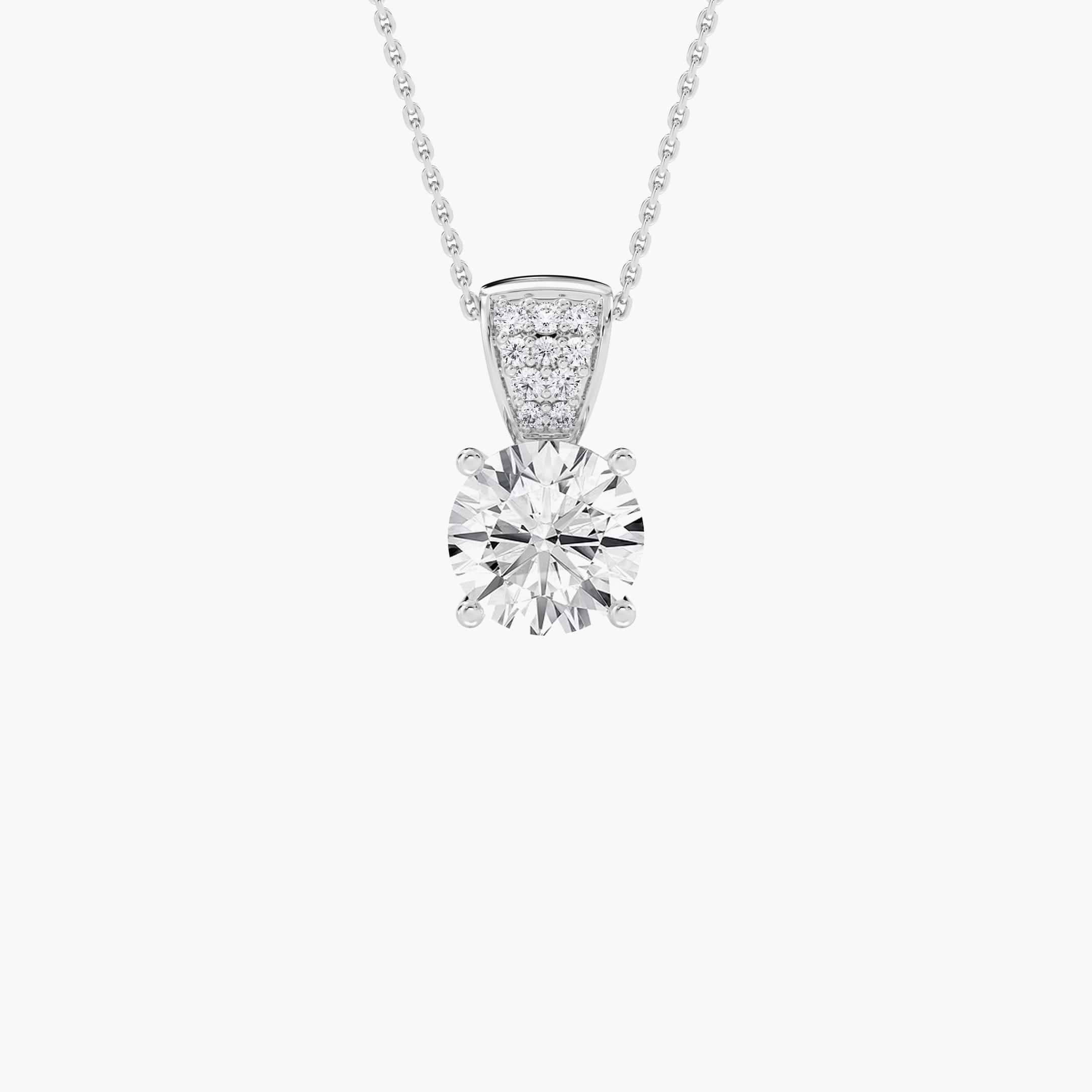 2 ¹⁄₁₀ ctw Round Lab Grown Diamond Drop Pendant - 18 Inches
