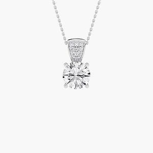 2 ¹⁄₁₀ ctw Round Lab Grown Diamond Drop Pendant - 18 Inches