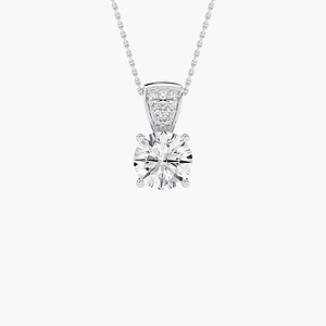 2 ¹⁄₁₀ ctw Round Lab Grown Diamond Drop Pendant - 18 Inches