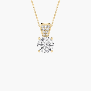2 ¹⁄₁₀ ctw Round Lab Grown Diamond Drop Pendant - 18 Inches