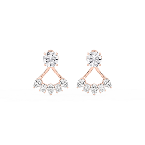 2 ctw Round, Pear and Emerald Lab Grown Diamond Studs and Multi-Stone Jacket Set