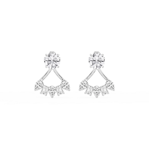 2 ctw Round, Pear and Emerald Lab Grown Diamond Studs and Multi-Stone Jacket Set