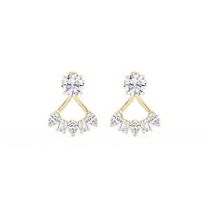 2 ctw Round, Pear and Emerald Lab Grown Diamond Studs and Multi-Stone Jacket Set