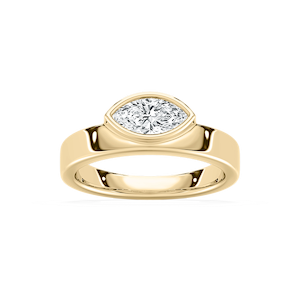 3/4 ctw Marquise Lab Grown Diamond Bezel Fashion Ring