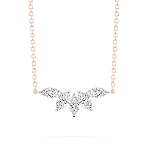 3/4 ctw Marquise Lab Grown Diamond Five-Stone Necklace - 18 Inches