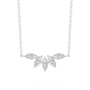 3/4 ctw Marquise Lab Grown Diamond Five-Stone Necklace - 18 Inches