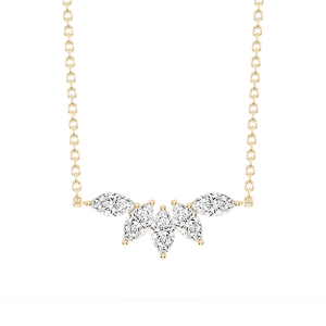 3/4 ctw Marquise Lab Grown Diamond Five-Stone Necklace - 18 Inches