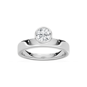 3/4 ctw Round Lab Grown Diamond Bezel Ring
