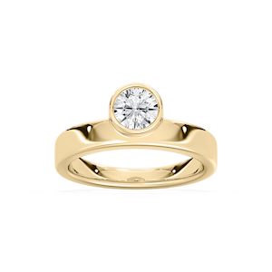 3/4 ctw Round Lab Grown Diamond Bezel Ring