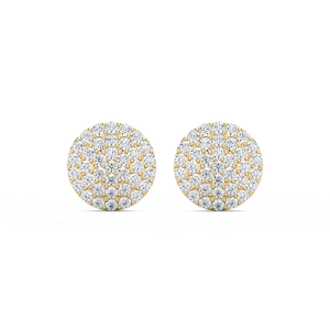 3/4 ctw Round Lab Grown Diamond Pave Dome Stud Earrings