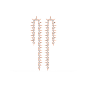 3 ctw Round Lab Grown Diamond Half Loop Drop Earrings