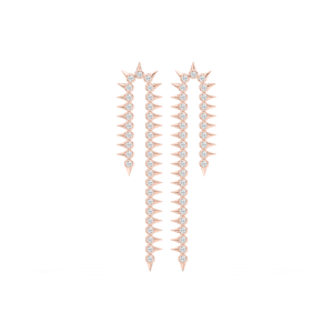 3 ctw Round Lab Grown Diamond Half Loop Drop Earrings