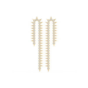 3 ctw Round Lab Grown Diamond Half Loop Drop Earrings