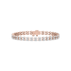 33 ¼ ctw Marquise Lab Grown Diamond Double Row Tennis Bracelet - 7 Inches