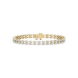 33 ¼ ctw Marquise Lab Grown Diamond Double Row Tennis Bracelet - 7 Inches