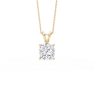4 ctw Cushion Lab Grown Diamond Double Bail Pendant - 16 to 18 inches