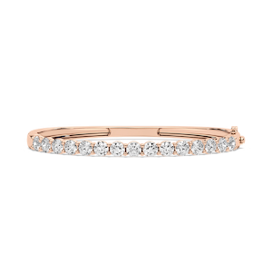 5 ¹⁄₄ ctw Round Lab Grown Diamond Shared Prong Bangle Bracelet - 7.5 Inches