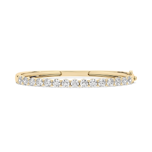 5 ¹⁄₄ ctw Round Lab Grown Diamond Shared Prong Bangle Bracelet - 7.5 Inches