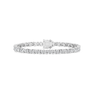 5 ¾ ctw Marquise and Round Lab Grown Diamond Alternating Link Tennis Bracelet - 7 Inches