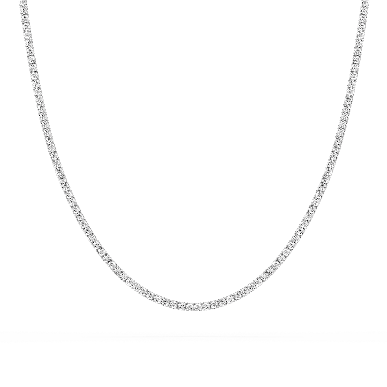 5 ²⁄₅ ctw Round Lab Grown Diamond Classic Box Tennis Necklace – 14 1/2 inches