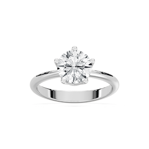 Sloane 2 ctw Round Lab Grown Diamond Five Prong Crown Solitaire Engagement Ring