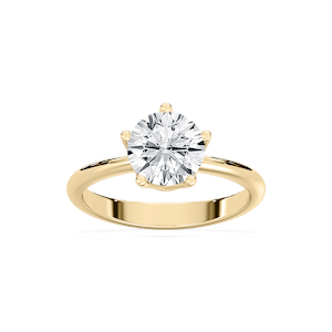 Sloane 2 ctw Round Lab Grown Diamond Five Prong Crown Solitaire Engagement Ring