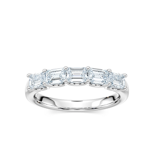 Ivanna 1 ctw Emerald Lab Grown Diamond Five Stone U Prong Anniversary Band