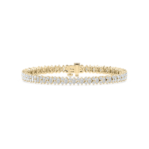 6 ⅙ ctw Marquise and Round Lab Grown Diamond Double Row Tennis Bracelet - 7 Inches