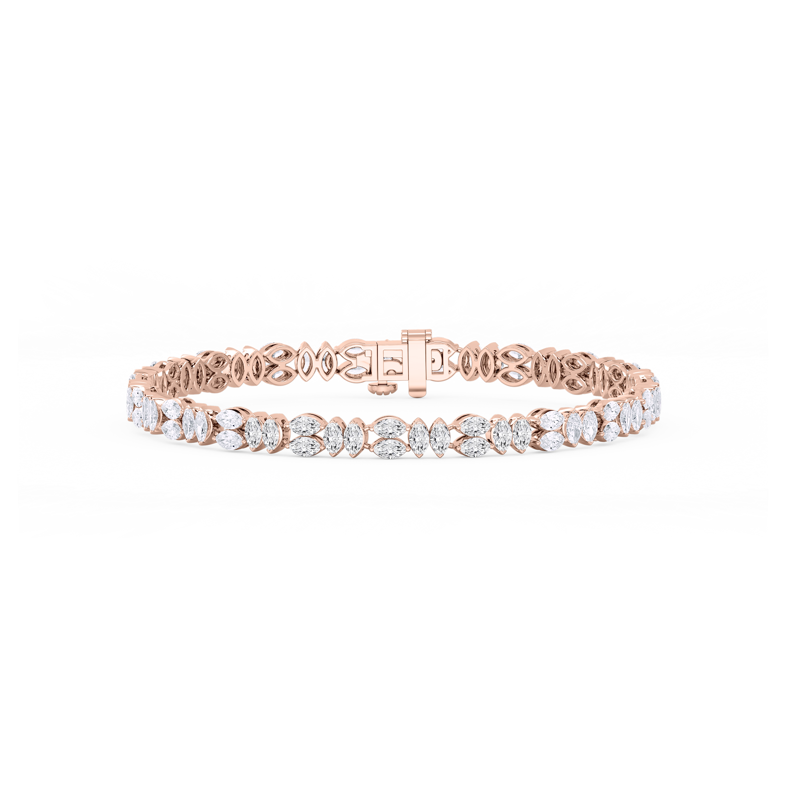 6 ctw Marquise Lab Grown Diamond Alternating Bracelet  - 7 Inches