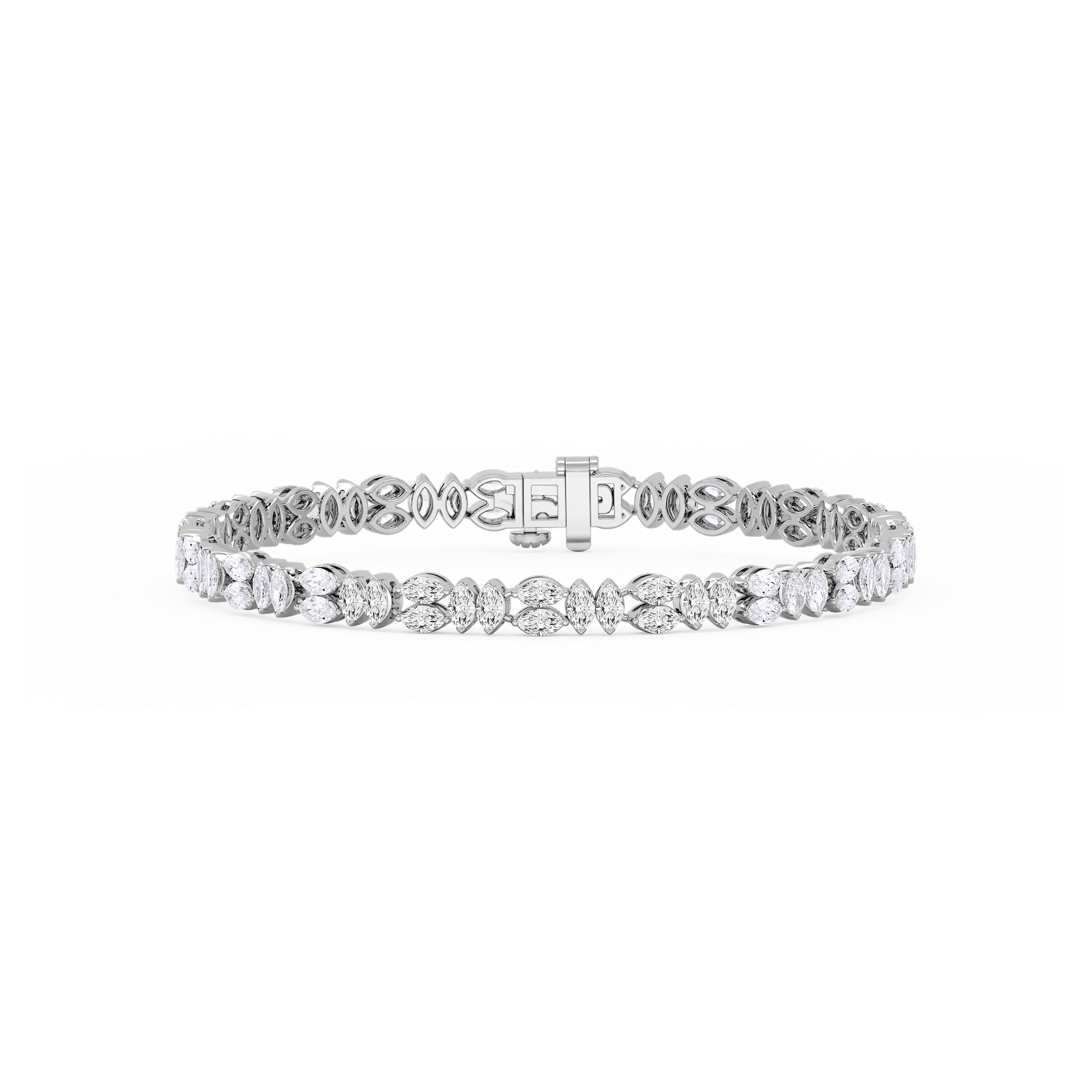 6 ctw Marquise Lab Grown Diamond Alternating Bracelet  - 7 Inches
