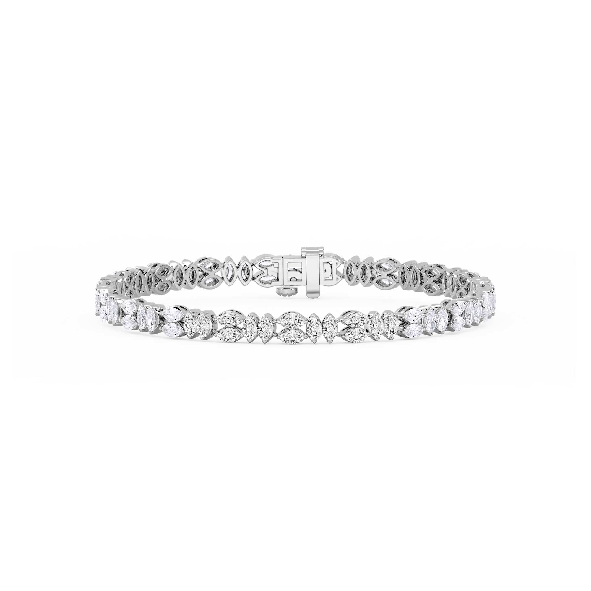6 ctw Marquise Lab Grown Diamond Alternating Bracelet  - 7 Inches